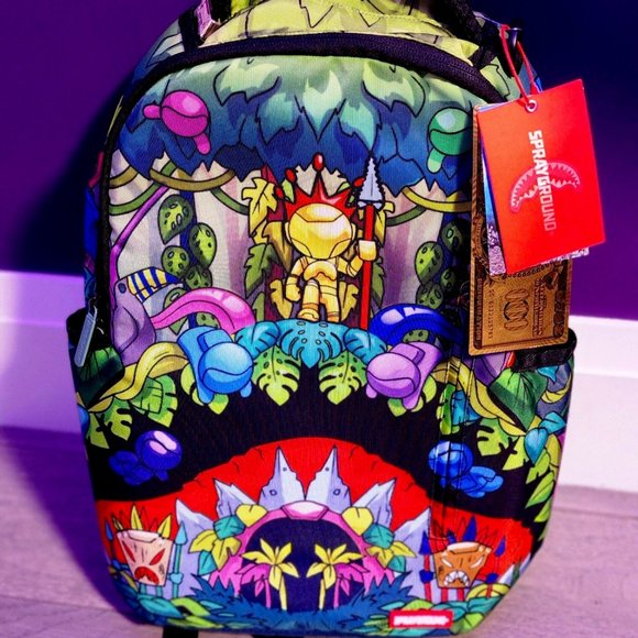 Sprayground Mind Tri Crazy Shark DLX Backpack - Picture 1 of 5